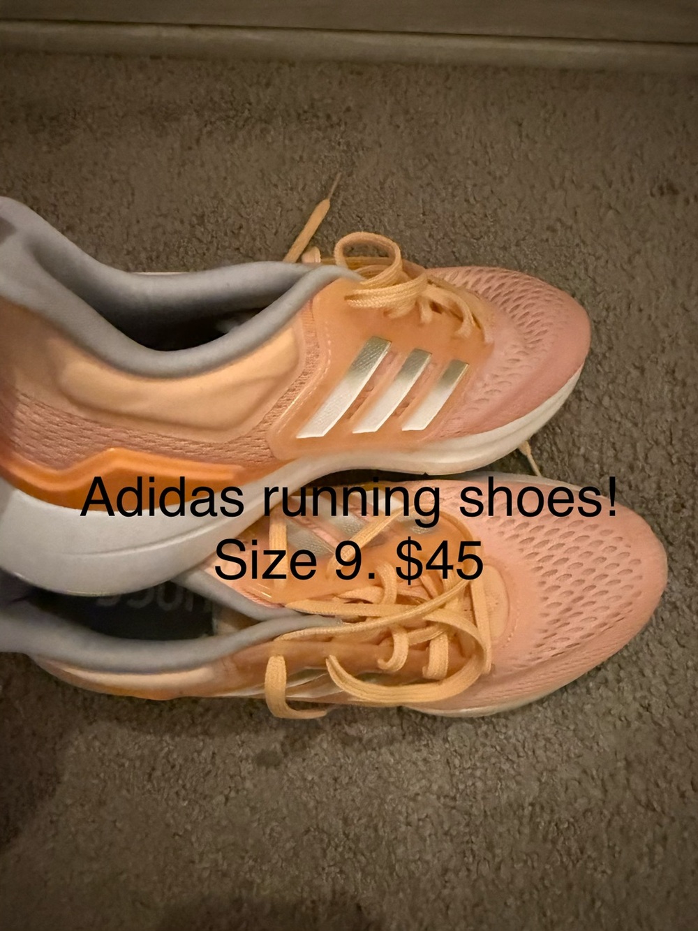 adidas Women's Peach/Light Coral Running Shoes